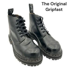 The Original Gripfast Men's Leather Steel Toe Capped Derby Boot Black Size 8